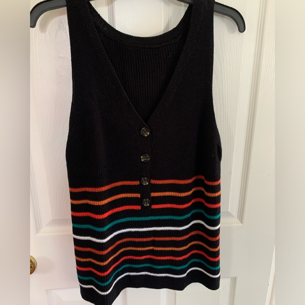 $25.  NWOT tank knit striped never worn. Excellent condition